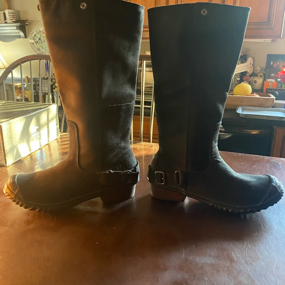 EUC Sorel Slimboot Waterproof Leather Tall Riding Boots 10